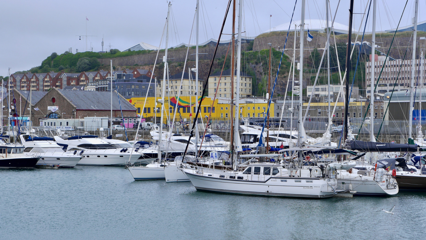 Suwena in Saint Helier marina in Jersey