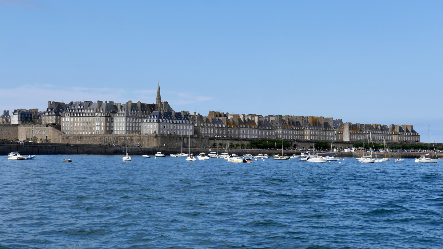 The old town of St Malo from the sea