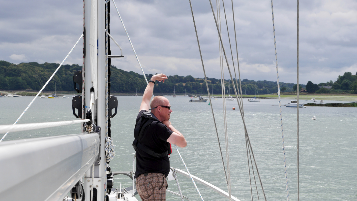 Esa at lookout on the river Jaudy in Brittany