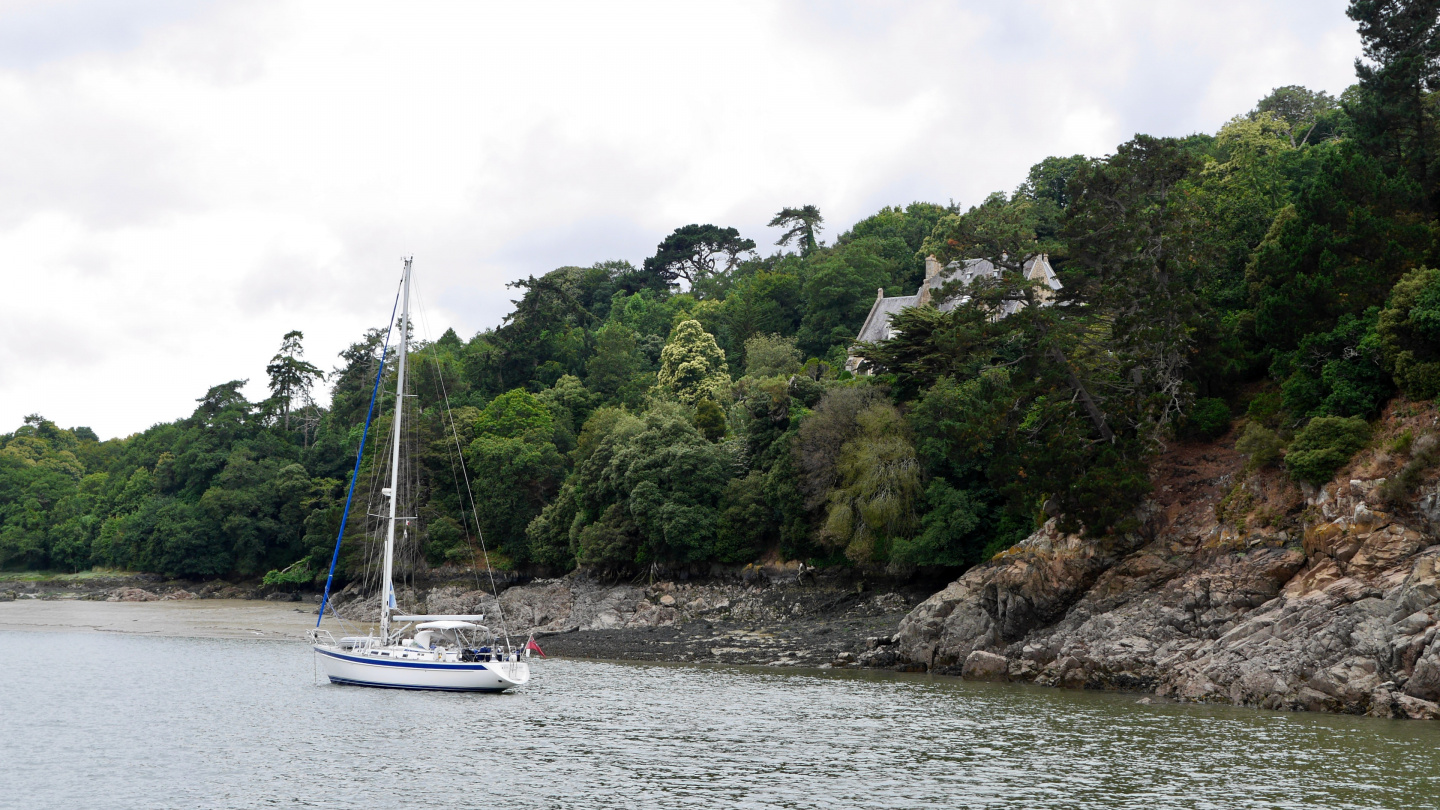 Lovely anchorage on the river Jaudy in Brittany