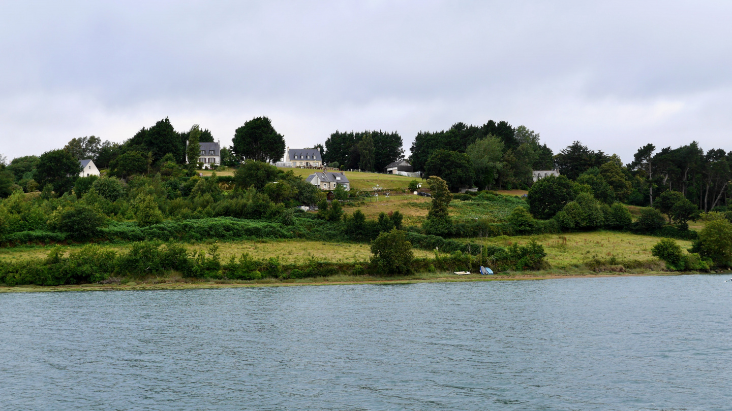 French countryside on the river Jaudy in Brittany