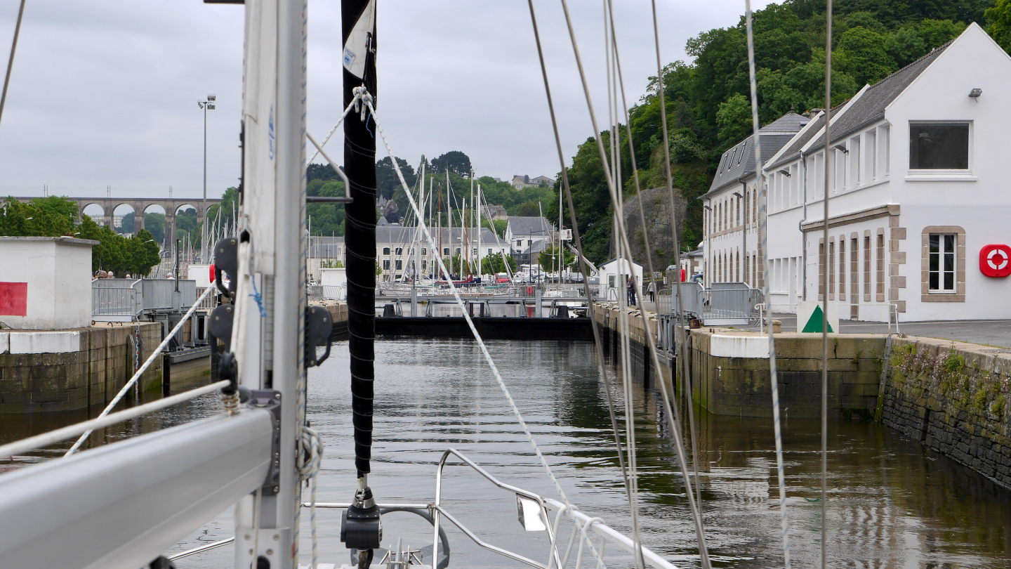 The lock of Morlaix in Brittany