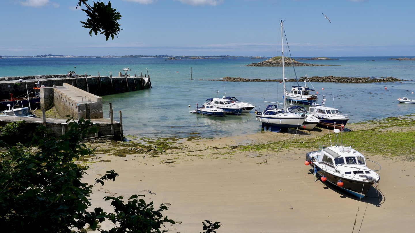 The port of Herm in the Channel Islands