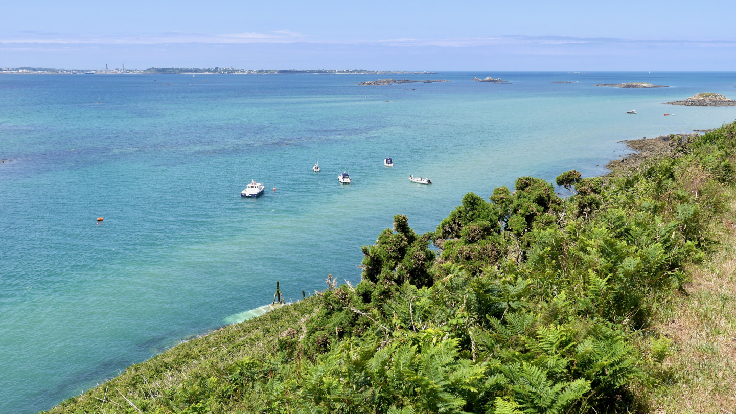 The anchorage on the western coast of Herm