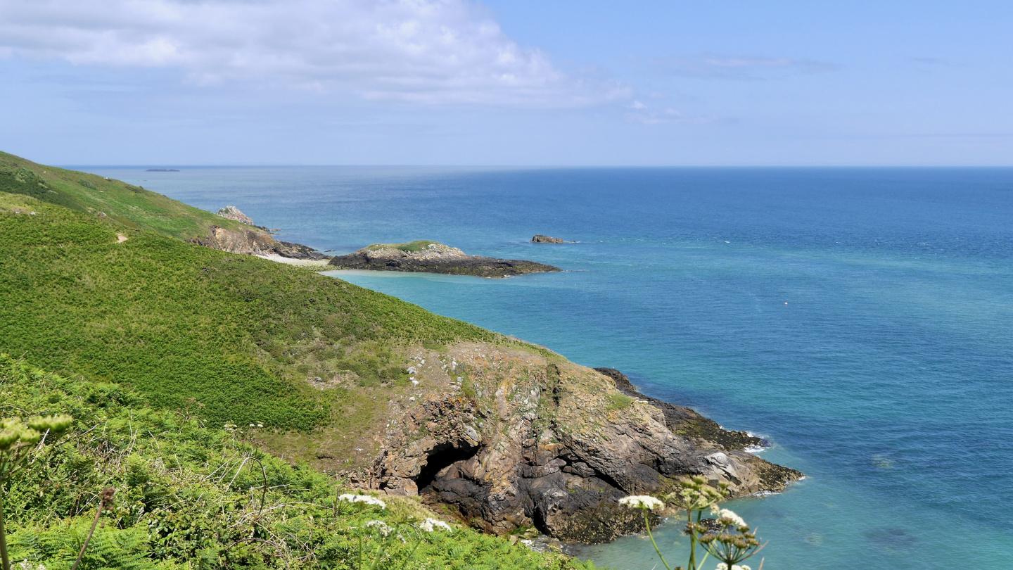 The south coast of the island of Herm