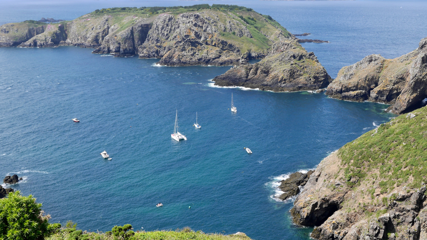 The anchorage of Havre Gosselin on the island of Sark