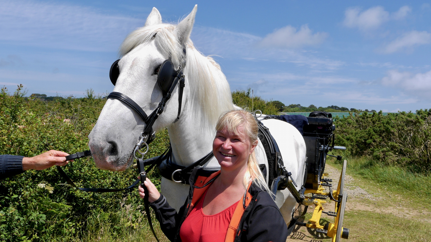 Eve and Lucy on the island of Sark