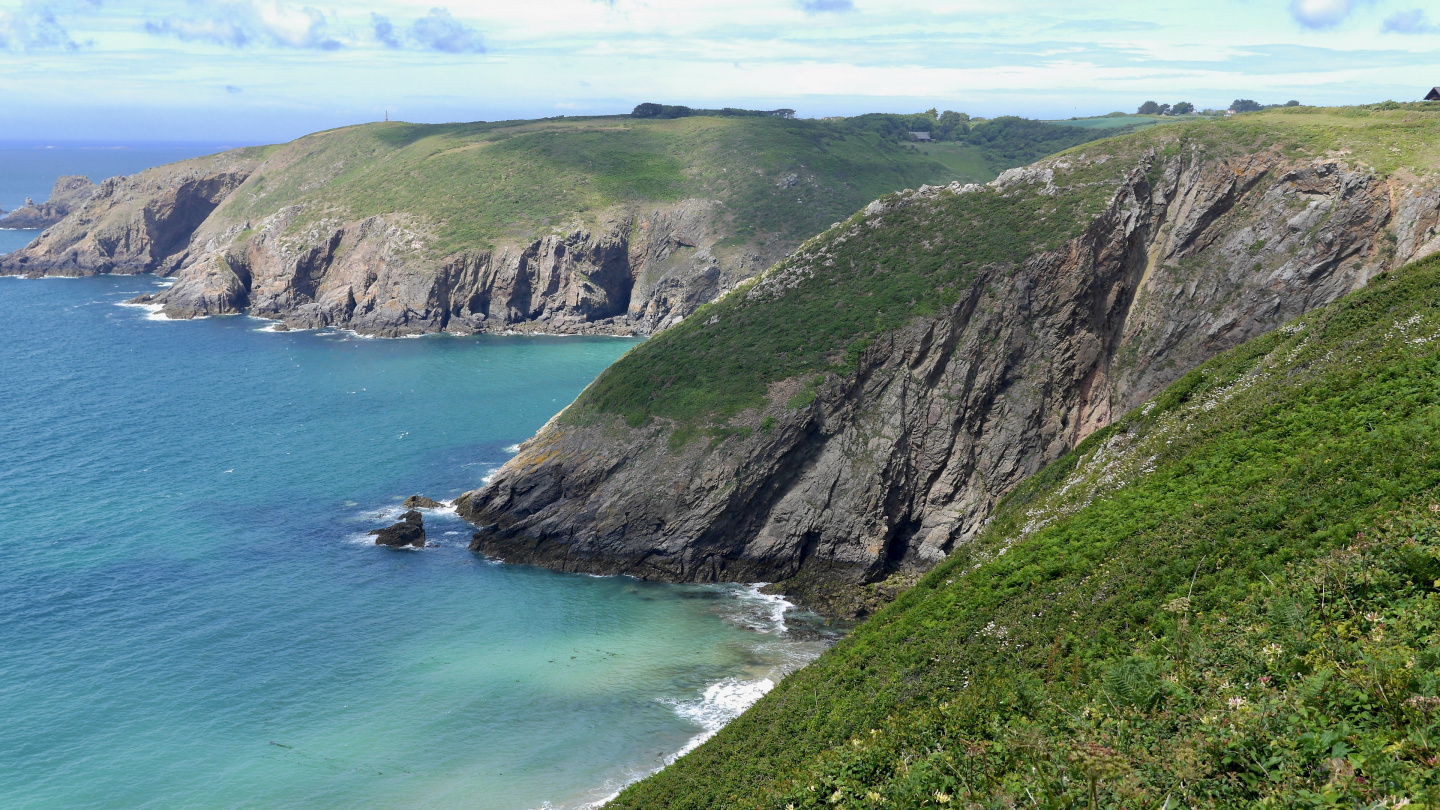 The coast of the island of Sark