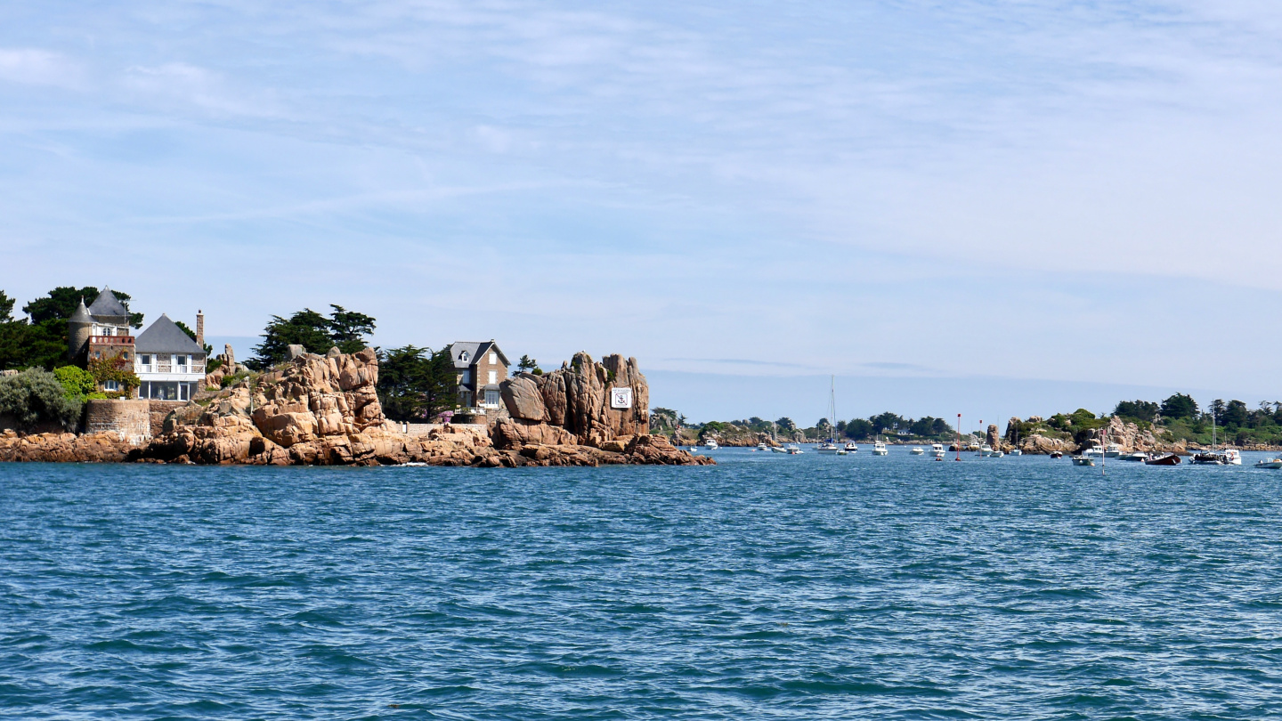 Anchorage of La Chambre at the island of Île de Bréhat in Brittany