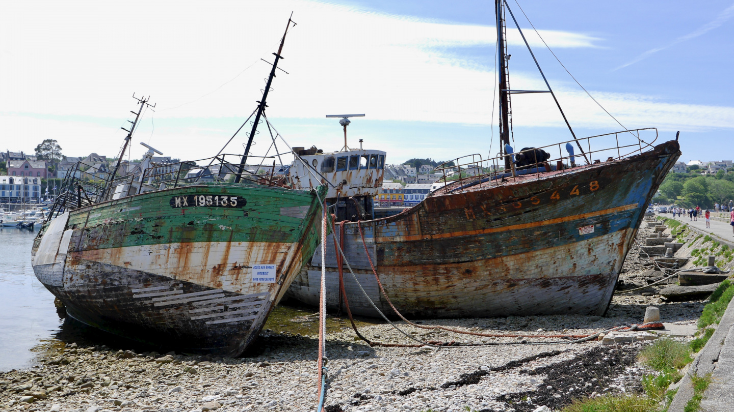 Graveyard of fishing vessels in Camaret-sur-Mer, Brittany