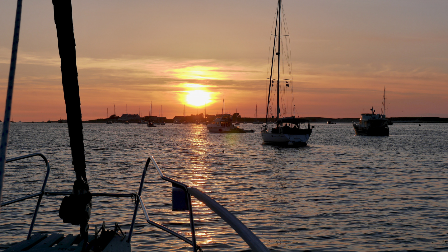 Anchorage of the isles of Glénan in Brittany