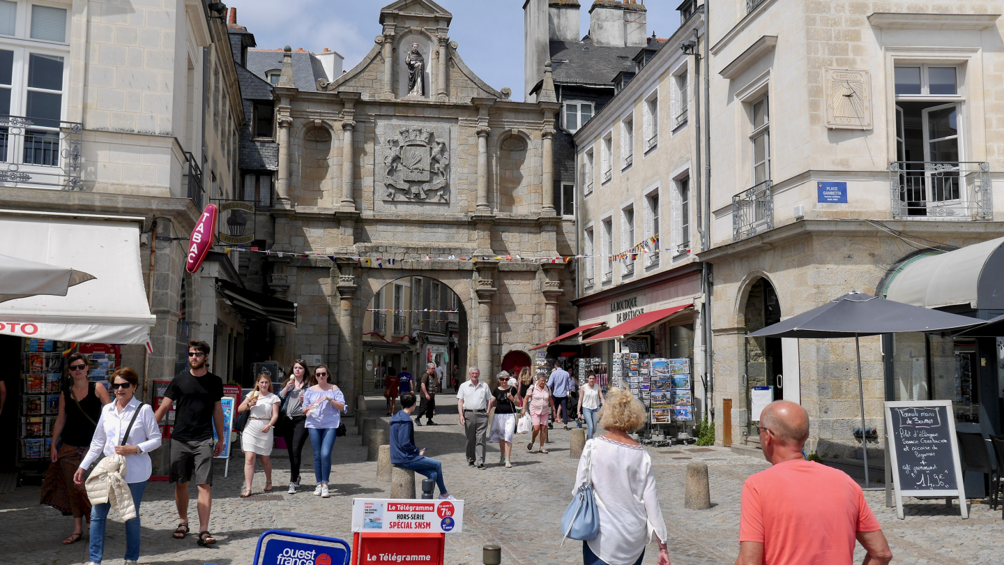 The gate of old town, Porte Saint-Vincent in Vannes, Brittany