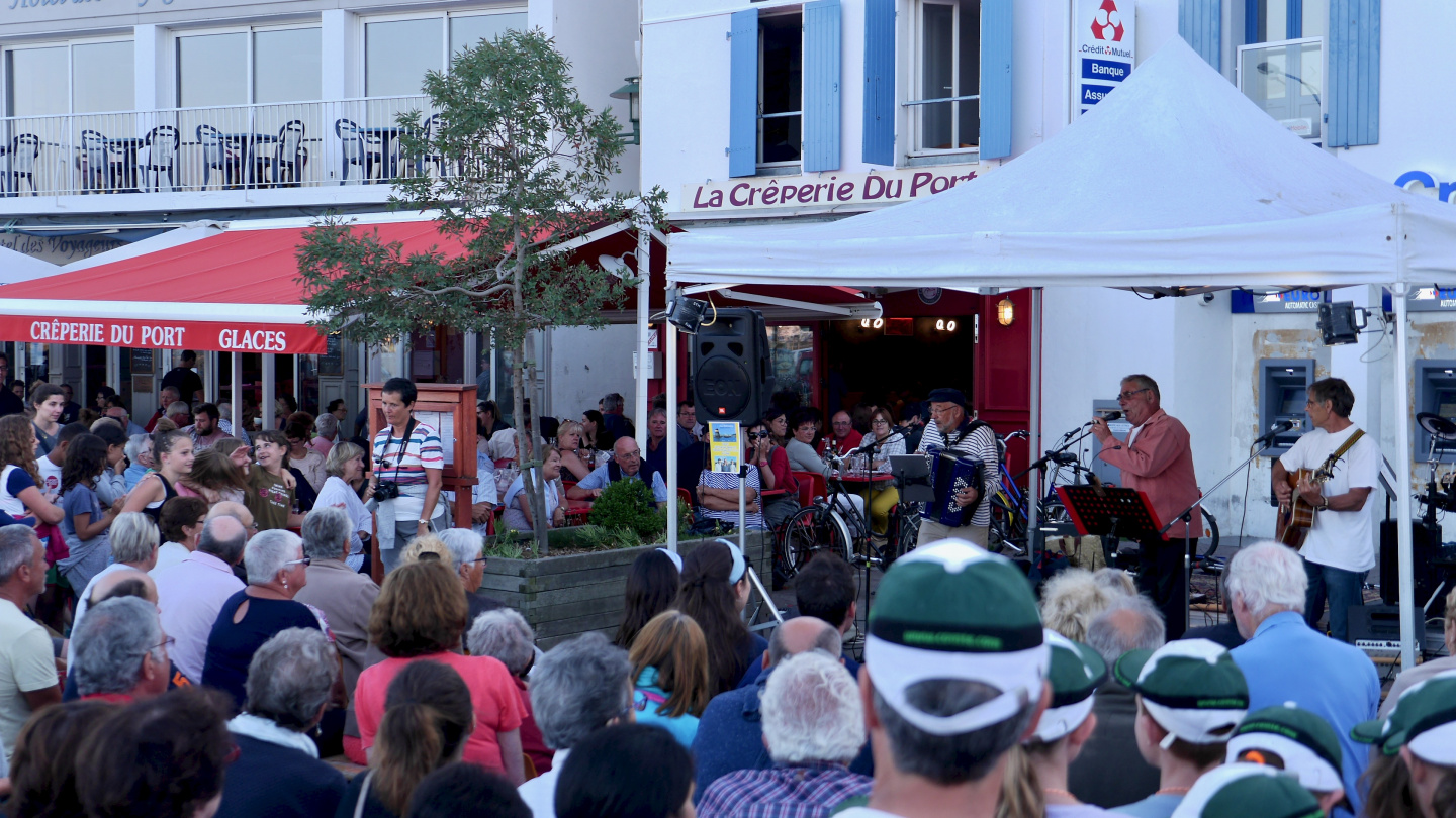 Summer event in Port-Joinville of Île d'Yeu in France