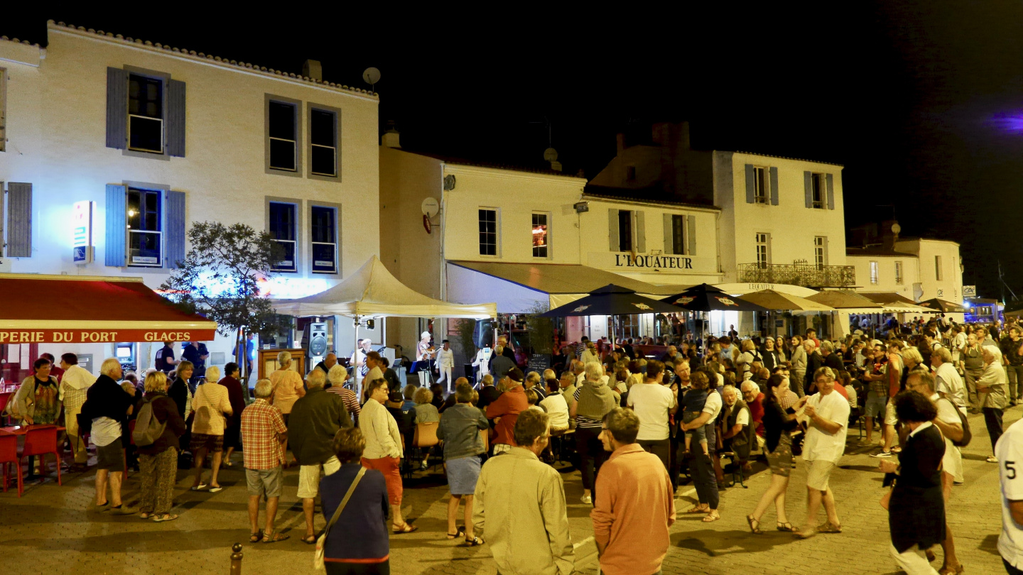 Summer event in Port-Joinville of Île d'Yeu in France