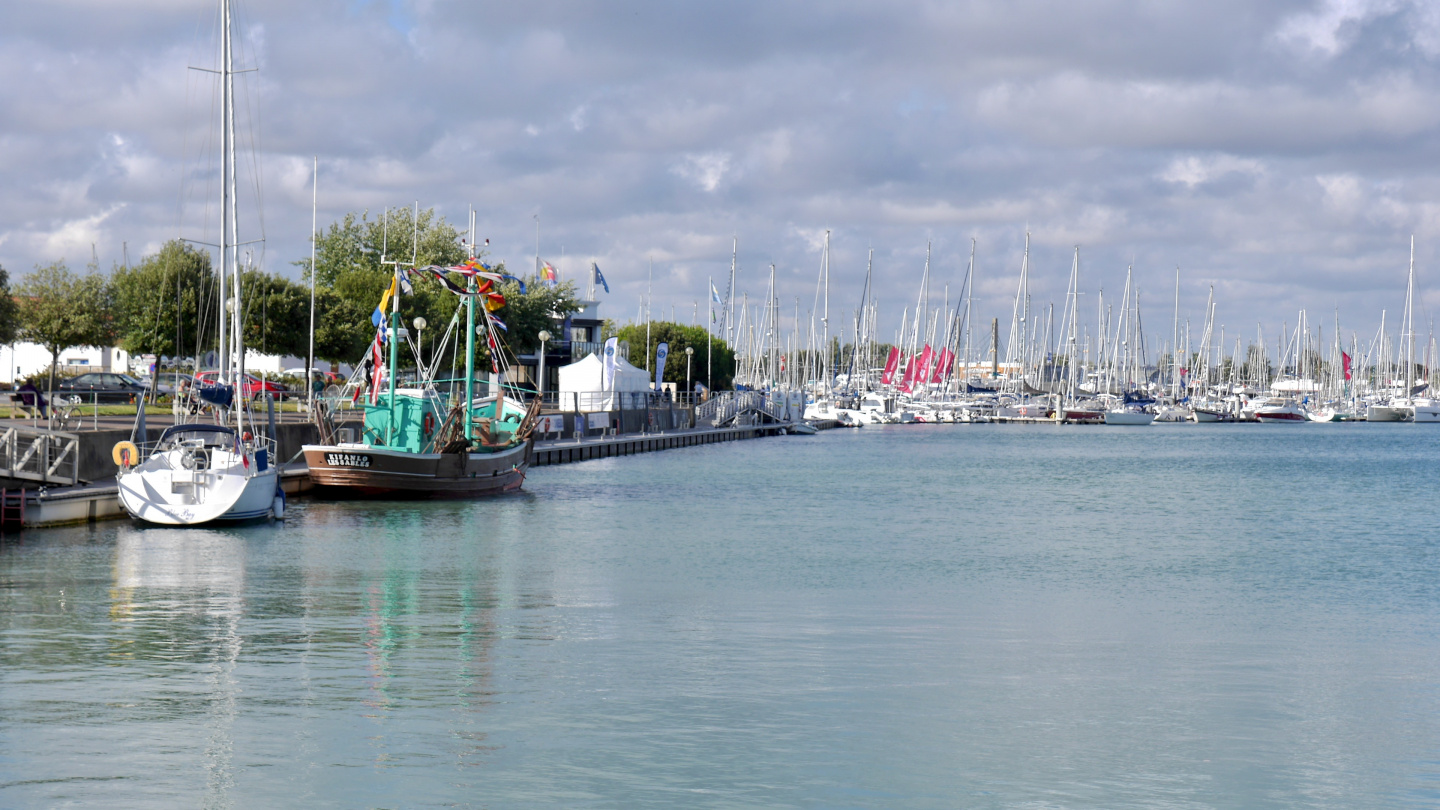 The waiting pontoon of Port Olona in Les Sables d'Olonne in France