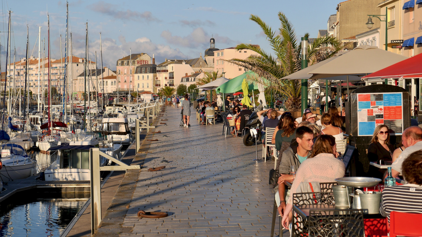 The promenade of Les Sables d'Olonne in France