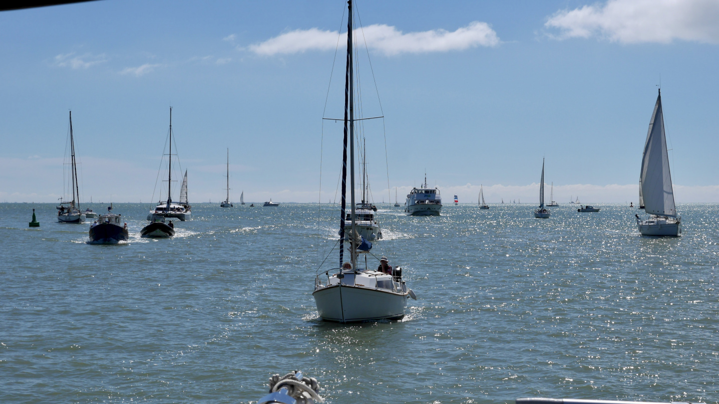 Boats in front of La Rochelle