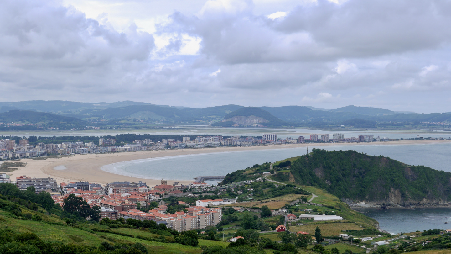 The sandy beach of Laredo in Spain