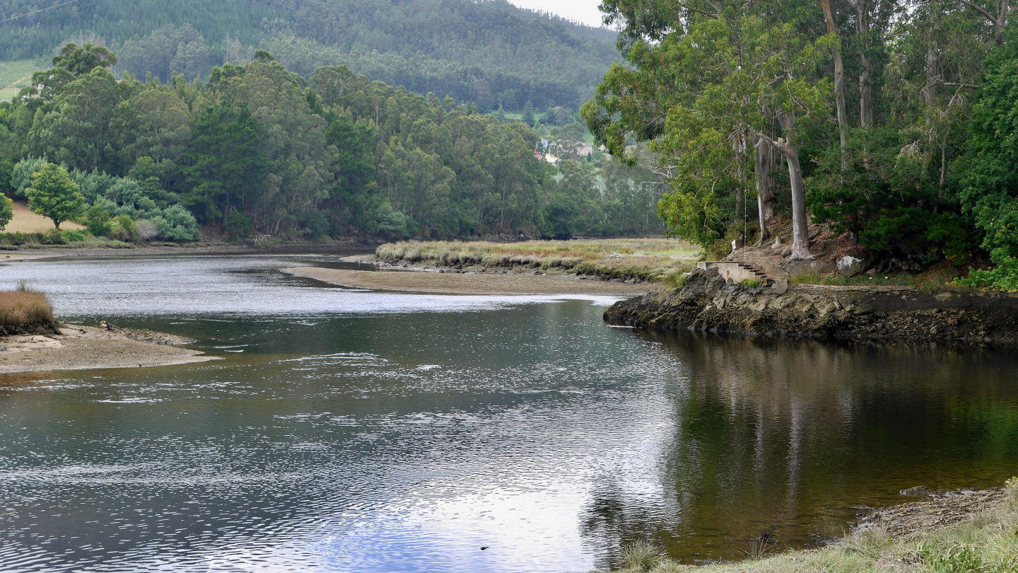 The river Landro in Viveiro in Spain