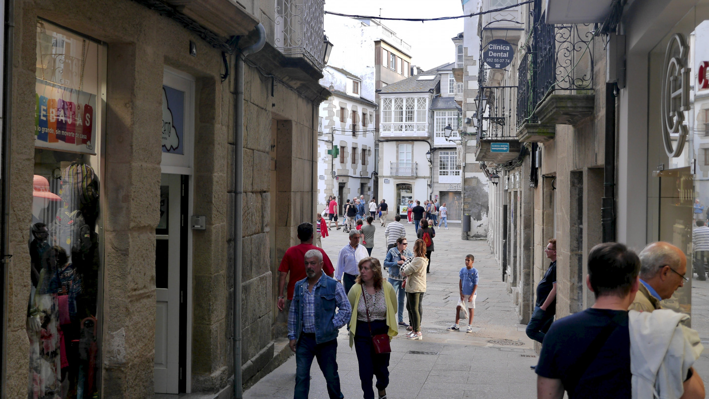 The old town of Viveiro in Spain