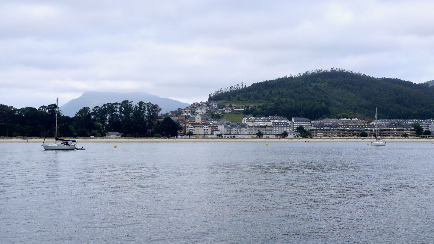 The anchorage in front of Viveiro in Spain