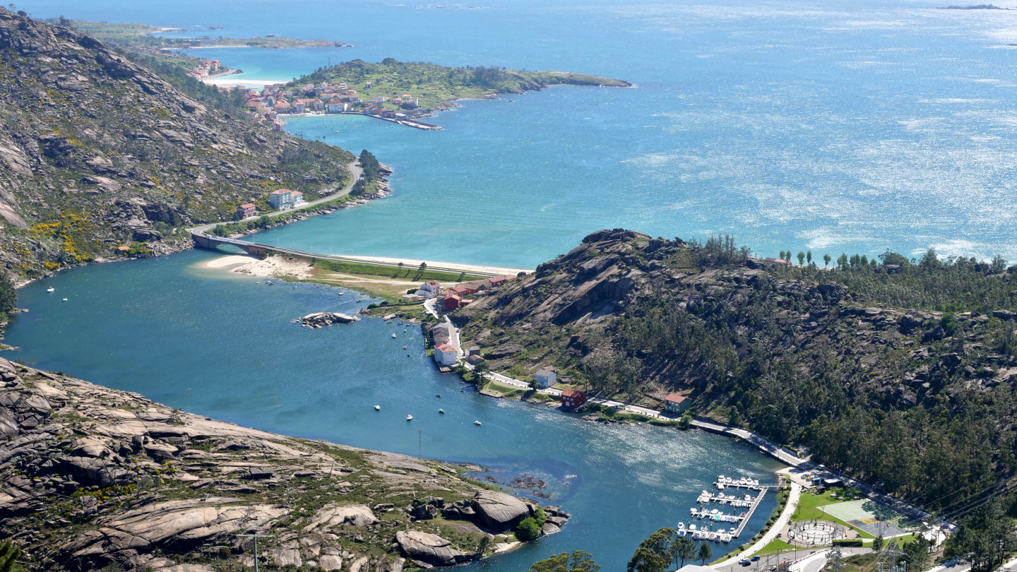 View from the top of Mirador de Ézaro in Galicia