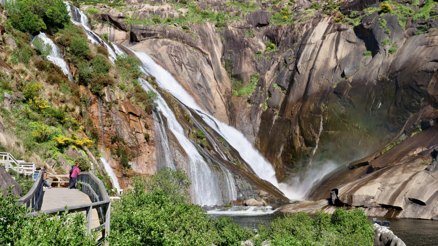 Waterfall of Mirador de Ézaro in Galicia