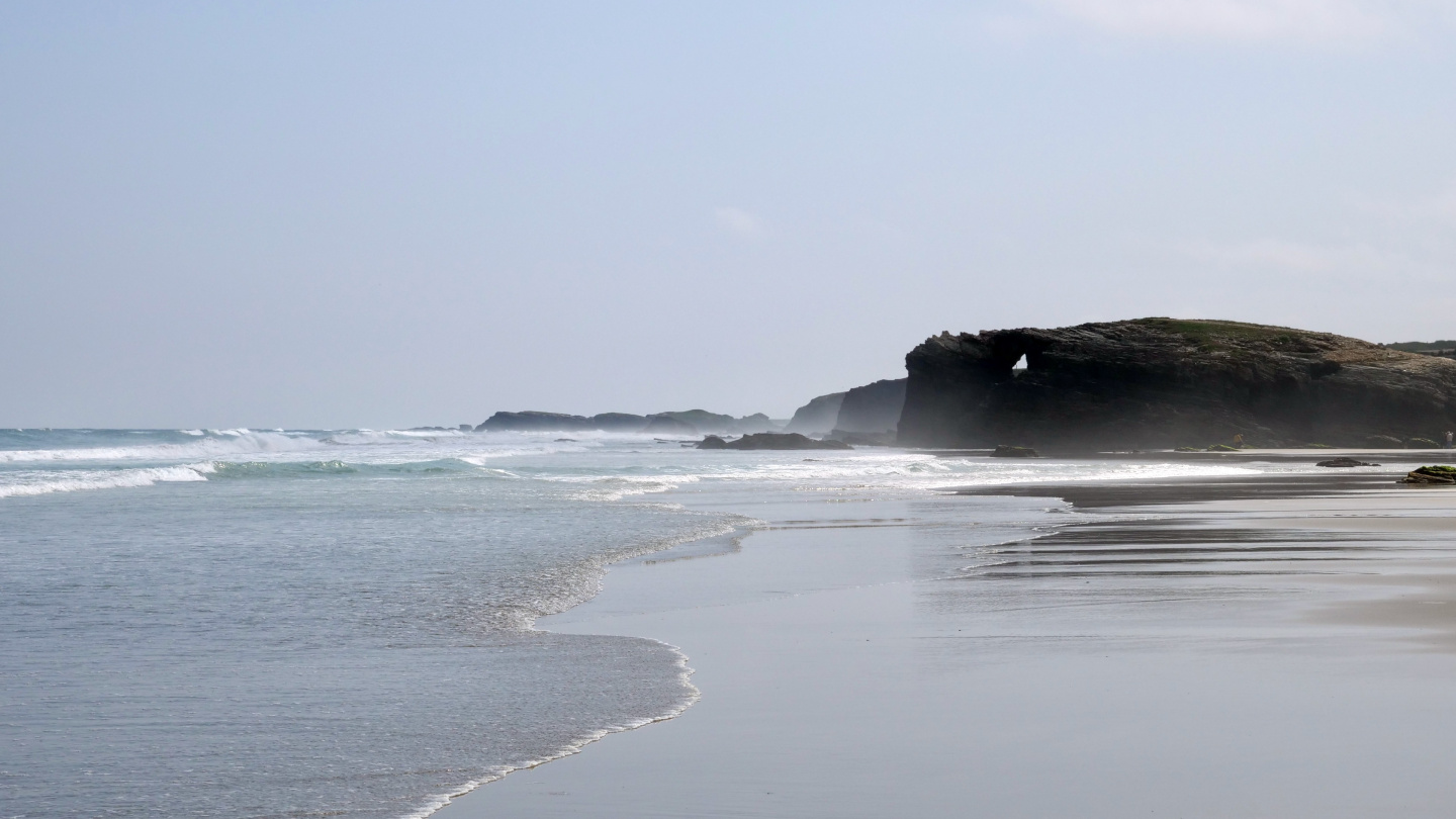 The beach of Playa de las Catedrales in Galicia