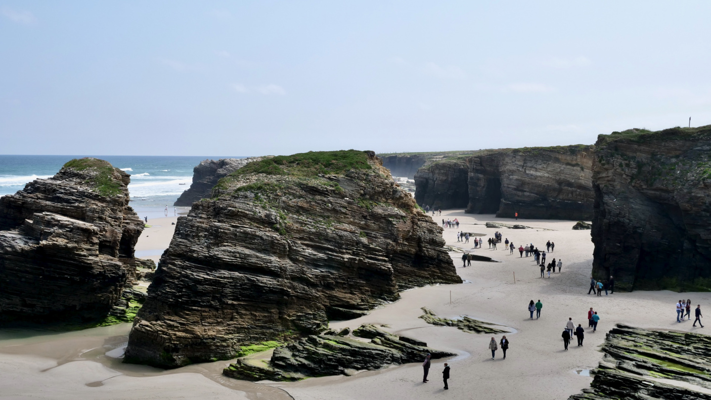 The beach of Playa de las Catedrales in Galicia