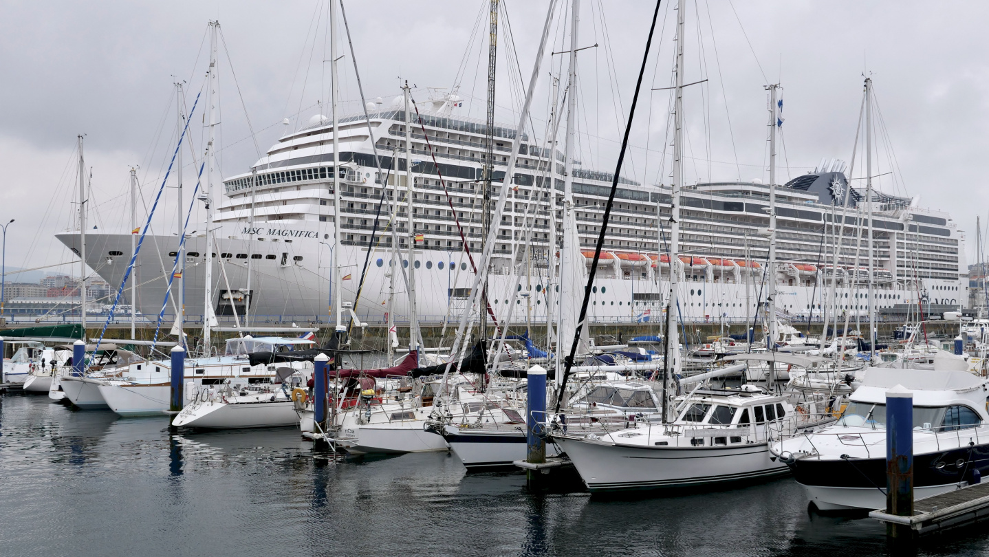 Suwena in the marina of Club Nautico in A Coruña, Galicia