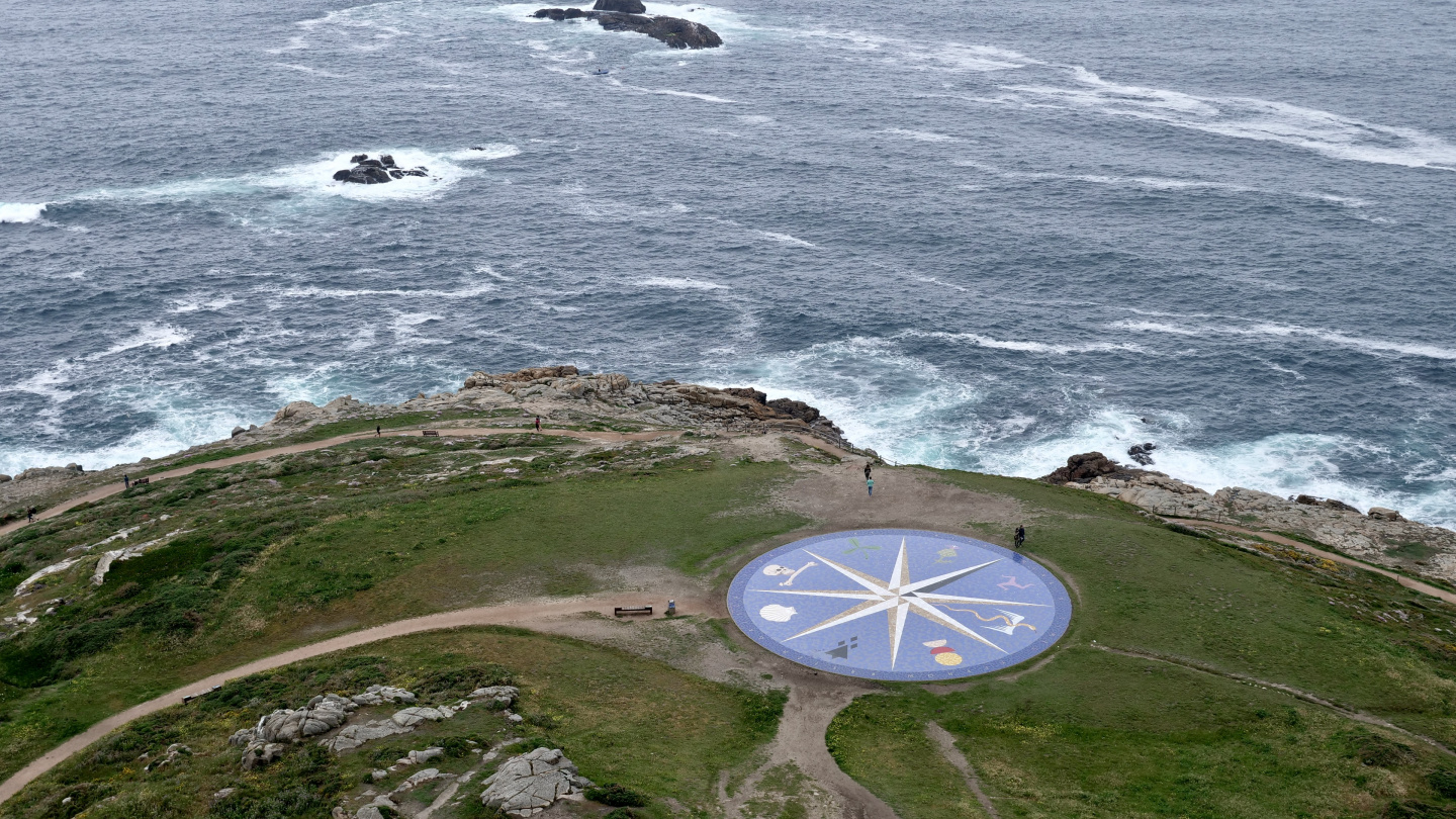 The Celtic compass rose in A Coruña, Galicia