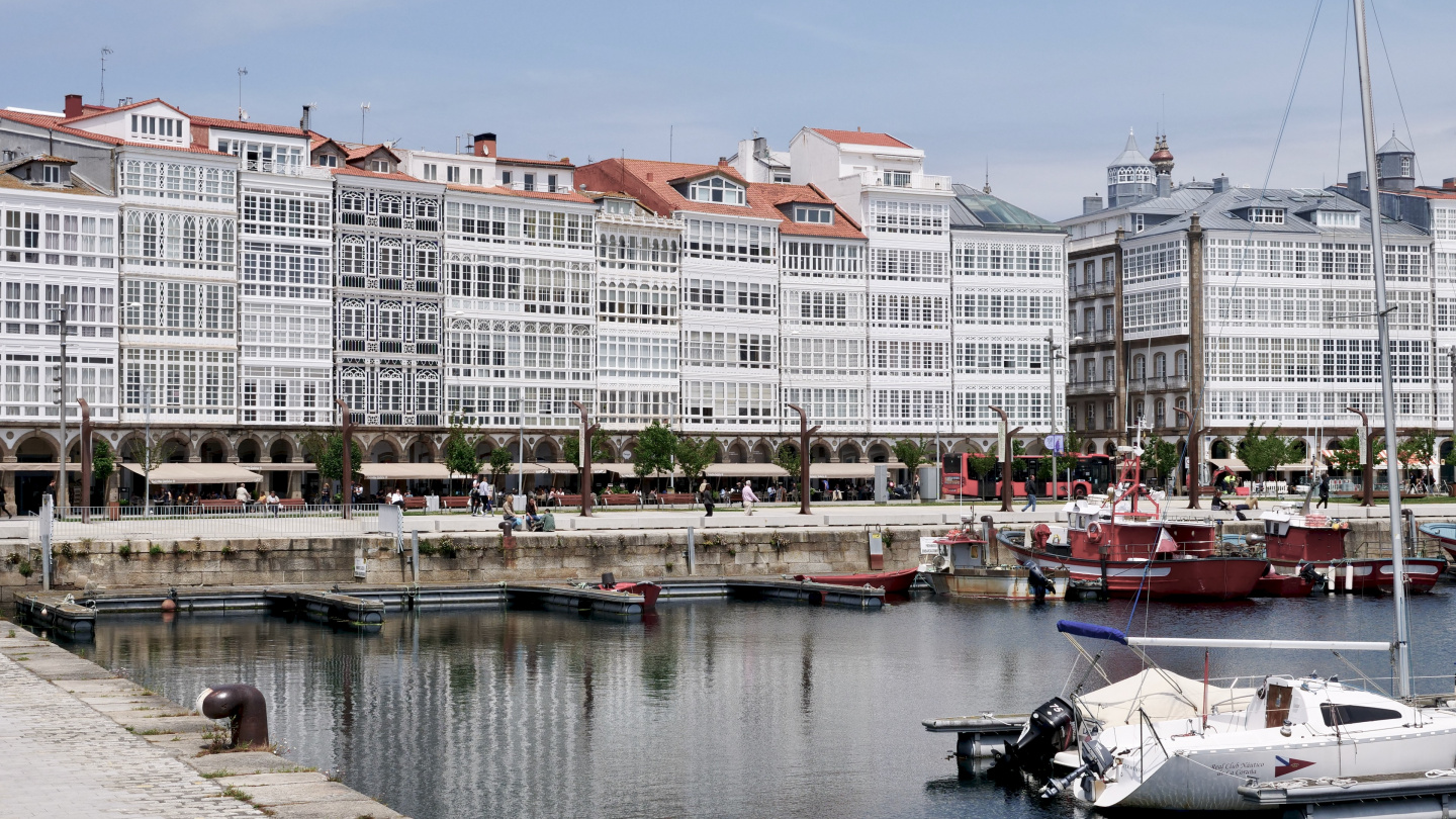 World-famous galleries of Coruña, Galicia