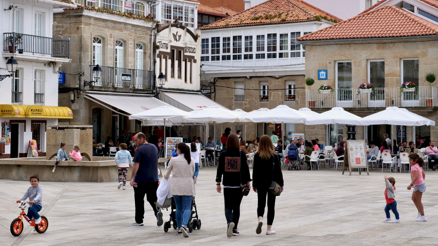 Plaza Curroda Praza in Muros of Galicia