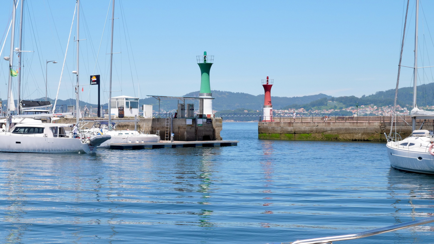 Entrance to the marina of Real Club Nautico de Vigo, Galicia