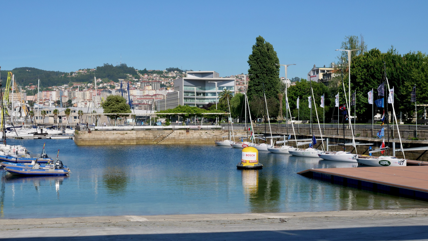 Dinghy pontoon of RCNV in Vigo, Galicia