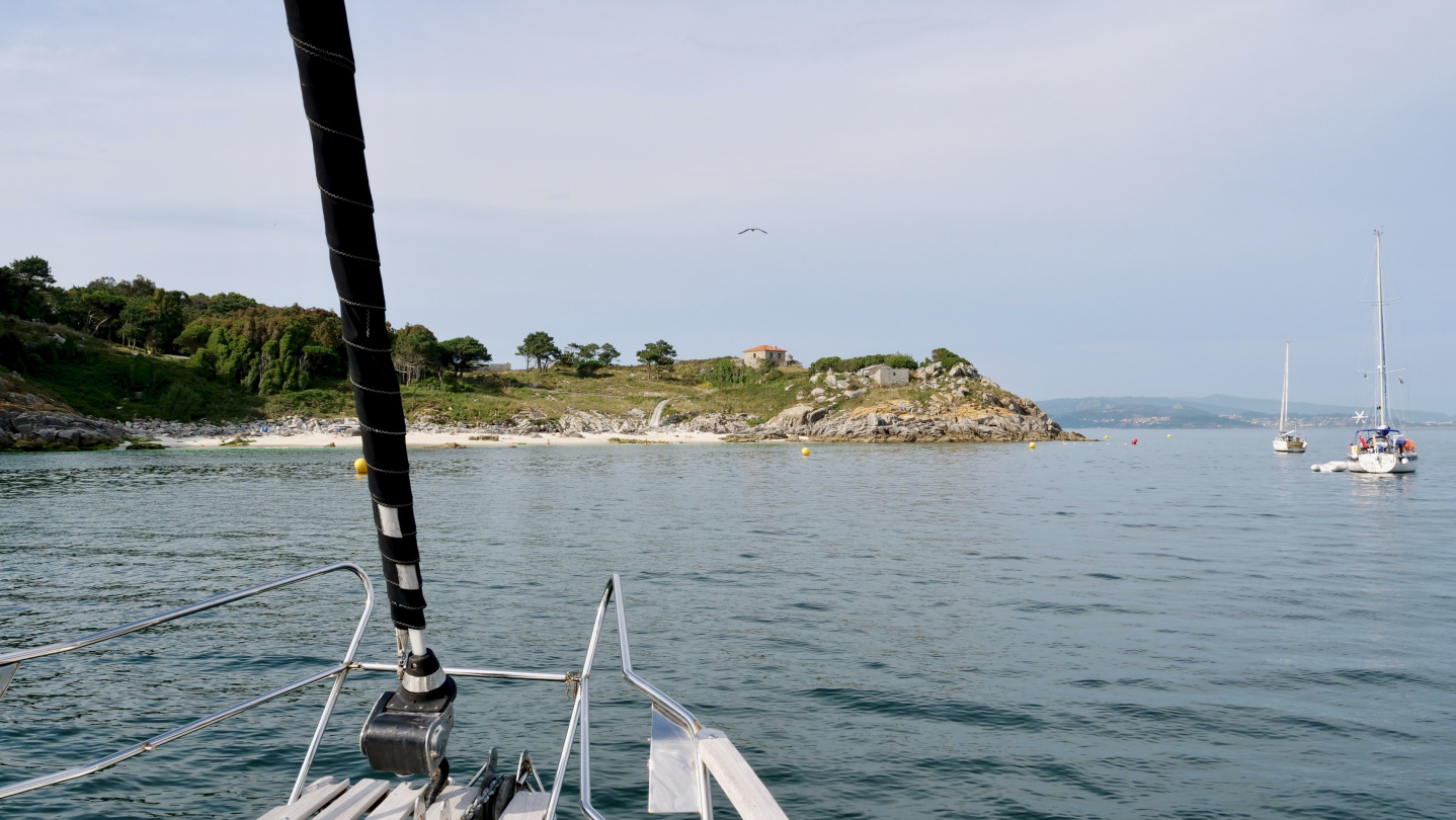 Praia de Nosa Señoran ankkurilahti, Cíes, Galicia, Espanja