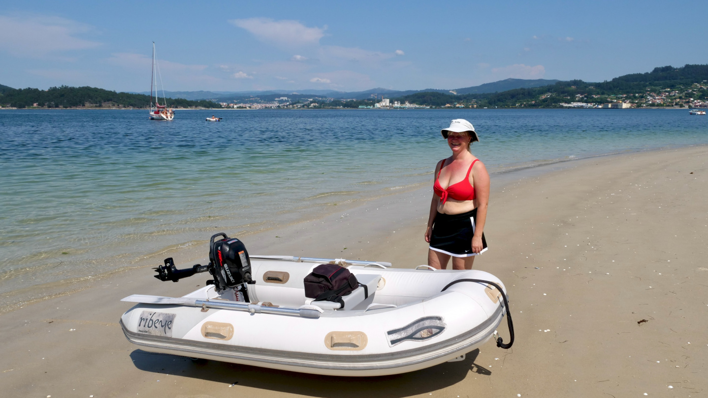 Eve on the beach of Tambo, Combarro, Galicia