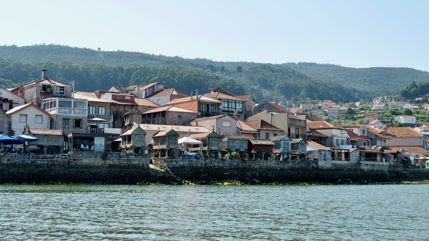 Horreos at the waterfront of Combarro, Galicia