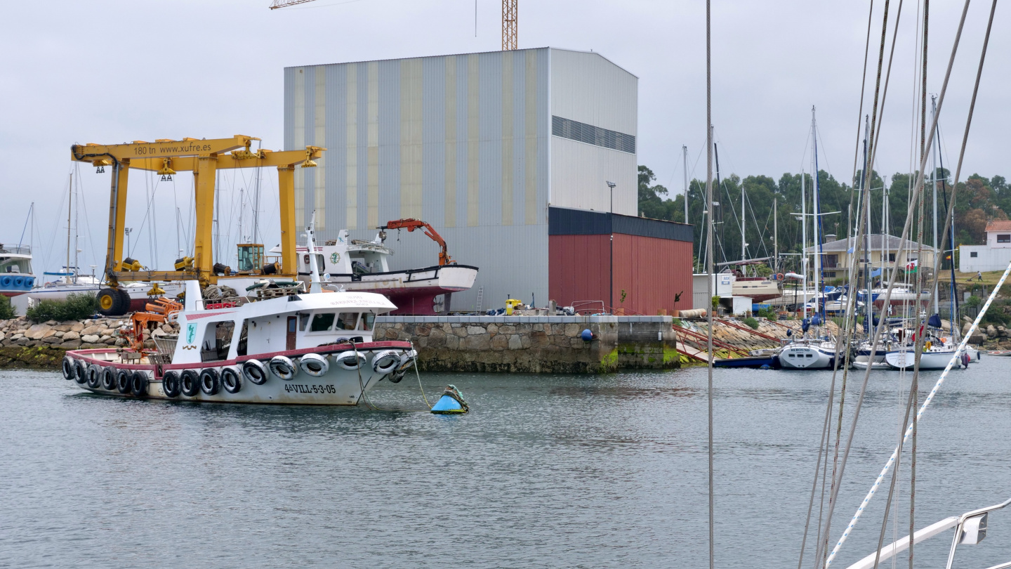 Xufre boatyard in the island of Arousa in Galicia