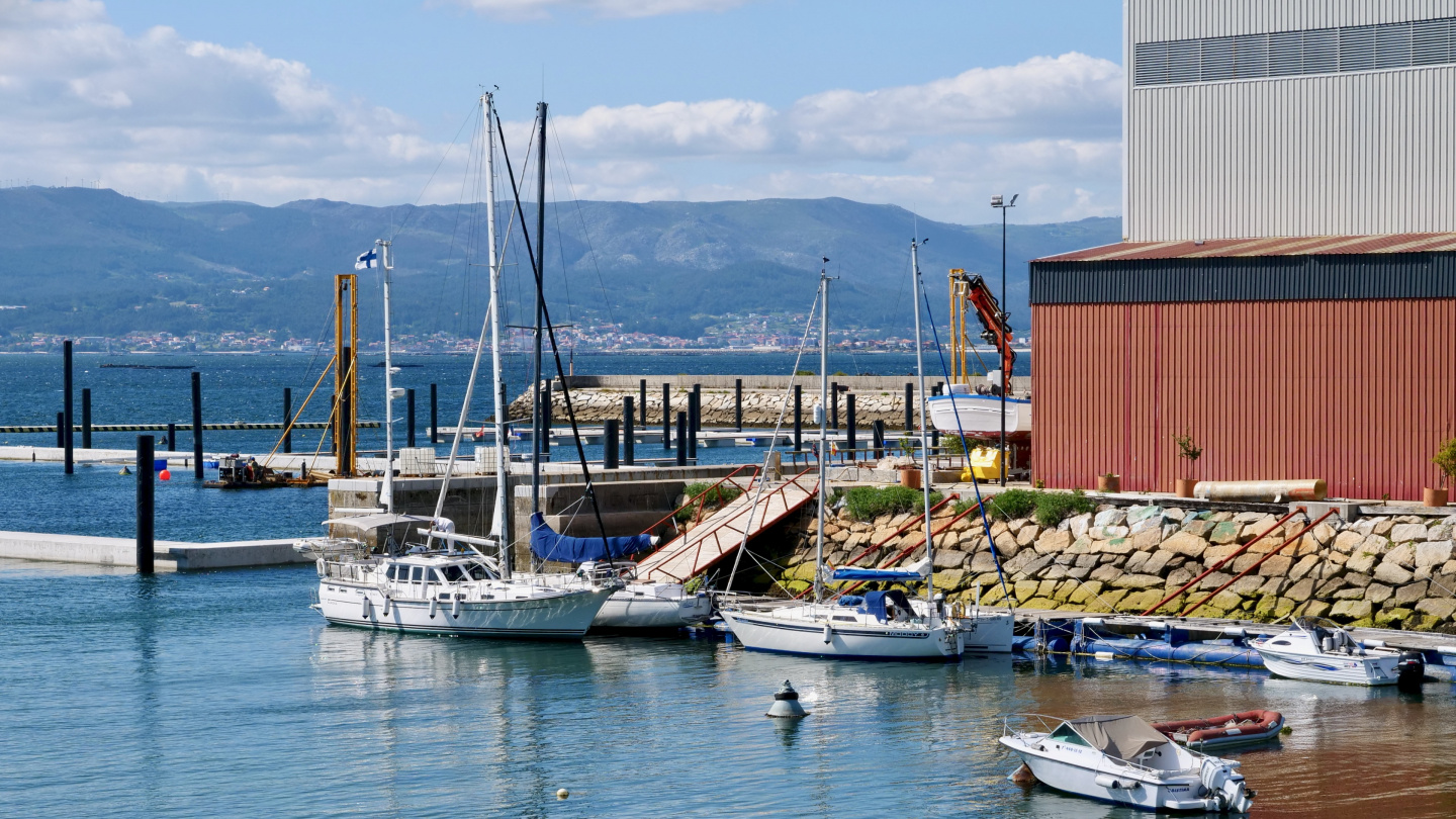 Suwena in the boatyard of Xufre, Galicia