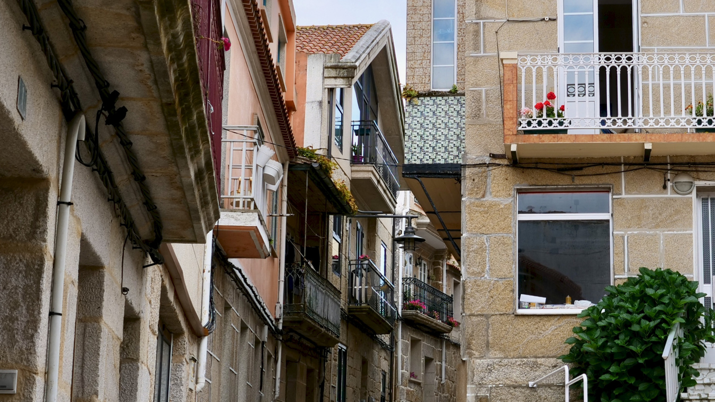 Old town of Cangas in Galicia