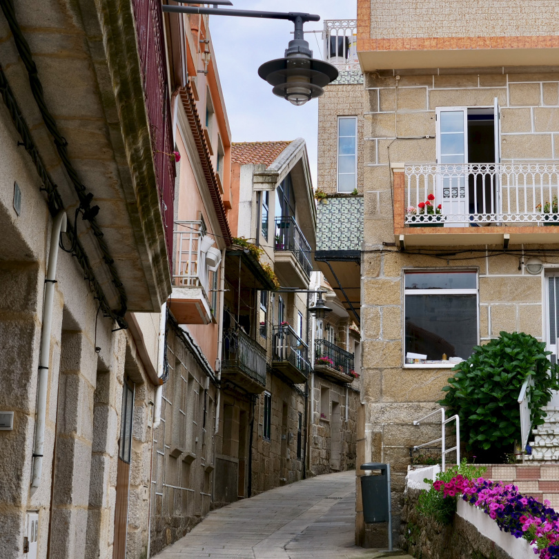 Old town of Cangas in Galicia