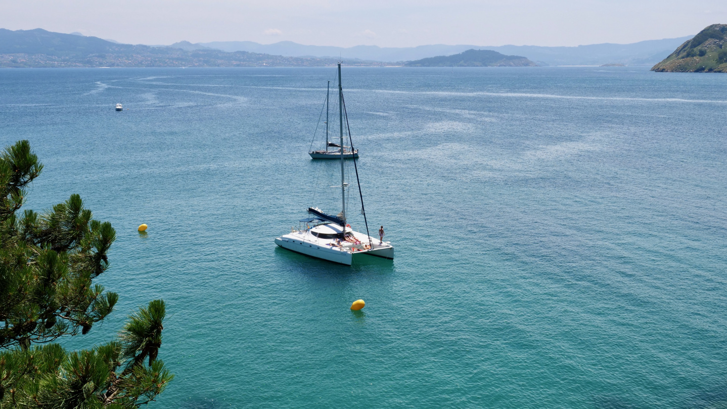 Anchorage of Nosa Señora beach, the islands of Cíes