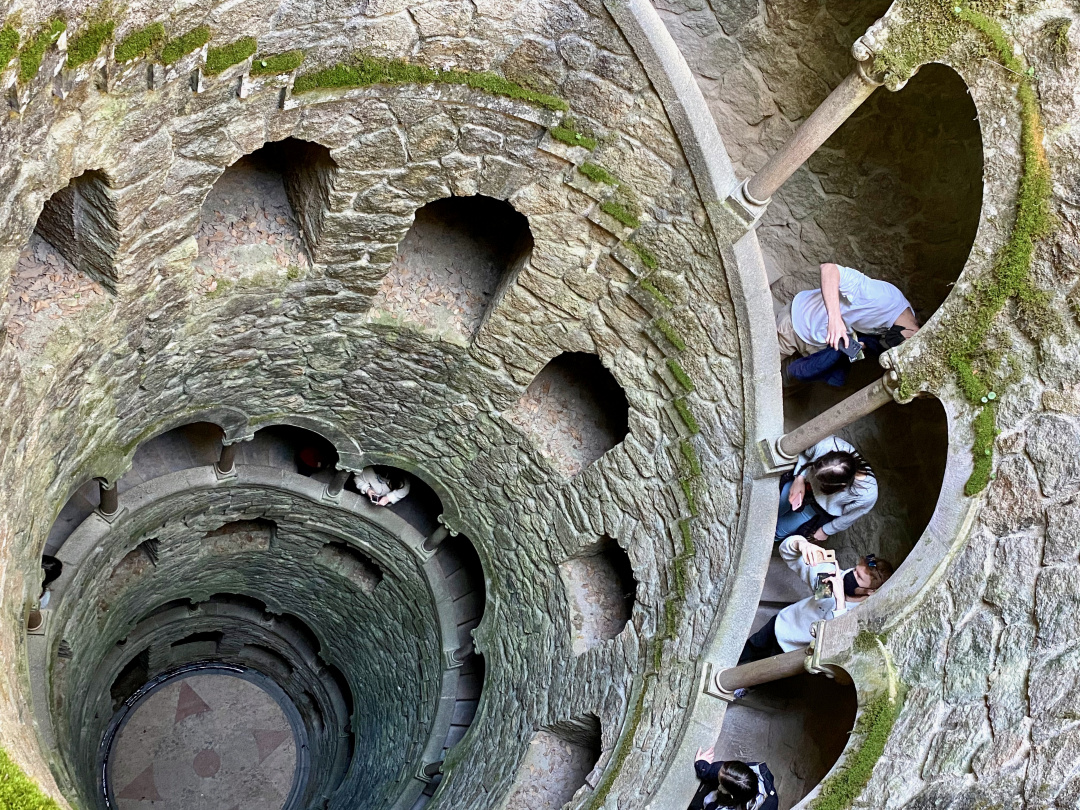 The initiation well of Quinta da Regaleira, Sintra, Portugal