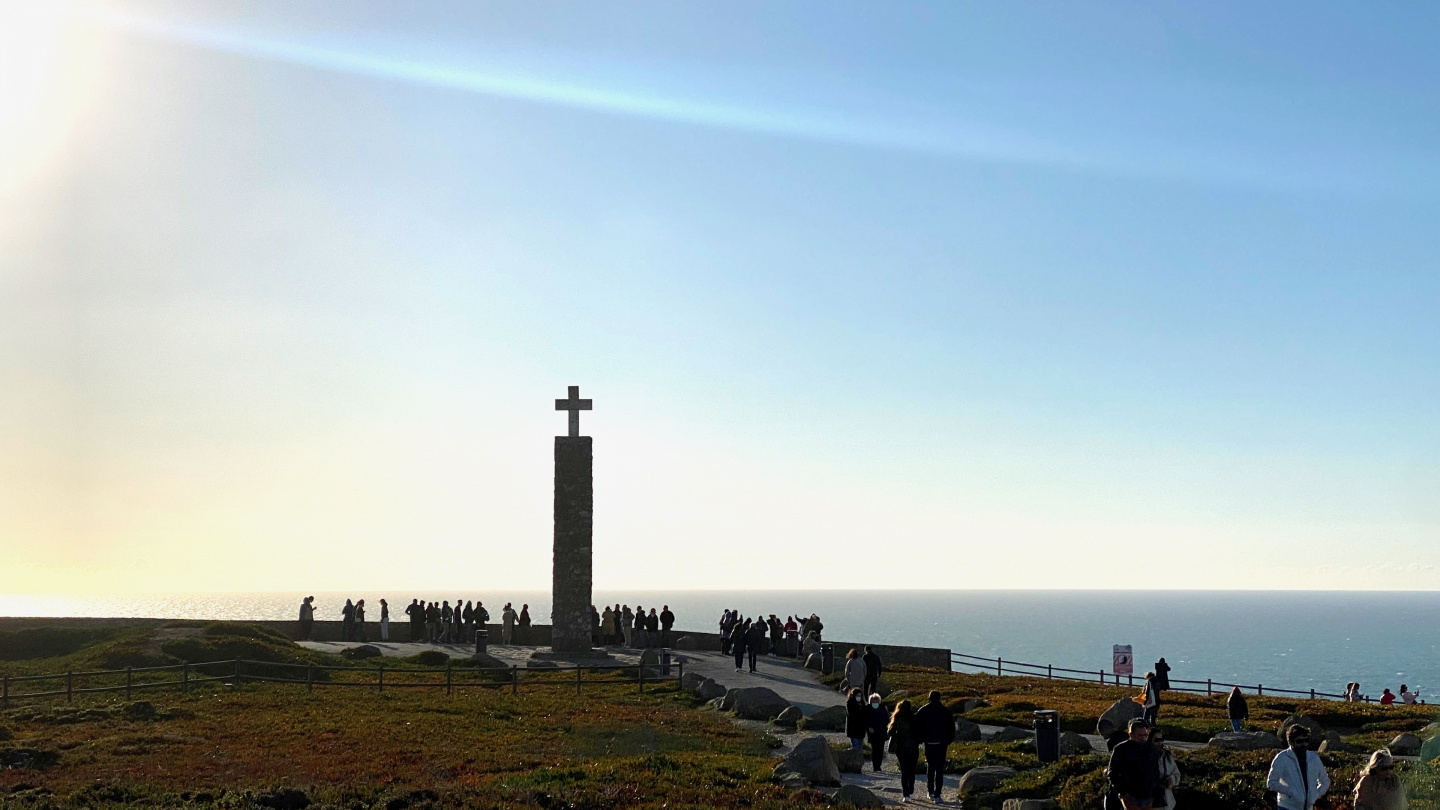 Auringonlasku Cabo da Rocan niemellä, Portugali