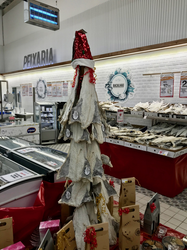 The Christmas bacalhau tree in Lisbon