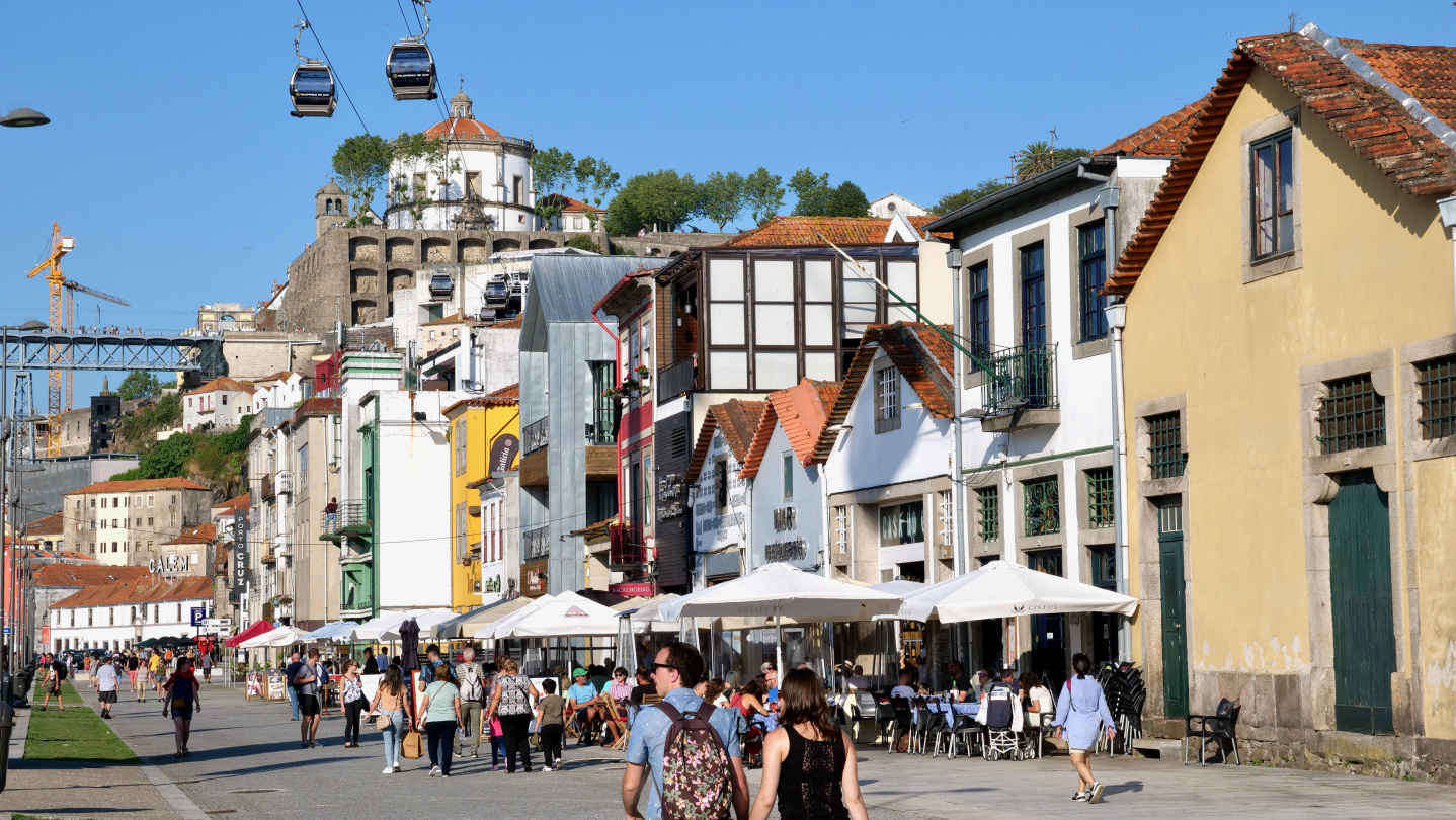 The waterfront of Vila Nova de Gaia, Portugal