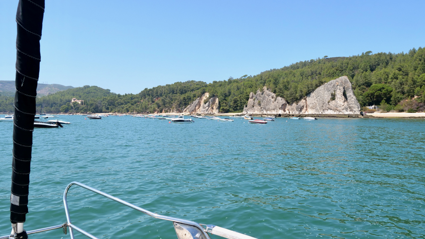 The mooring area of Albarquel, Portugal