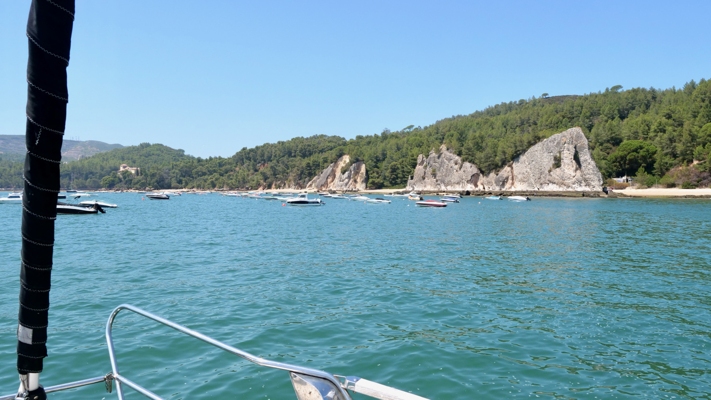 The mooring area of Albarquel, Portugal