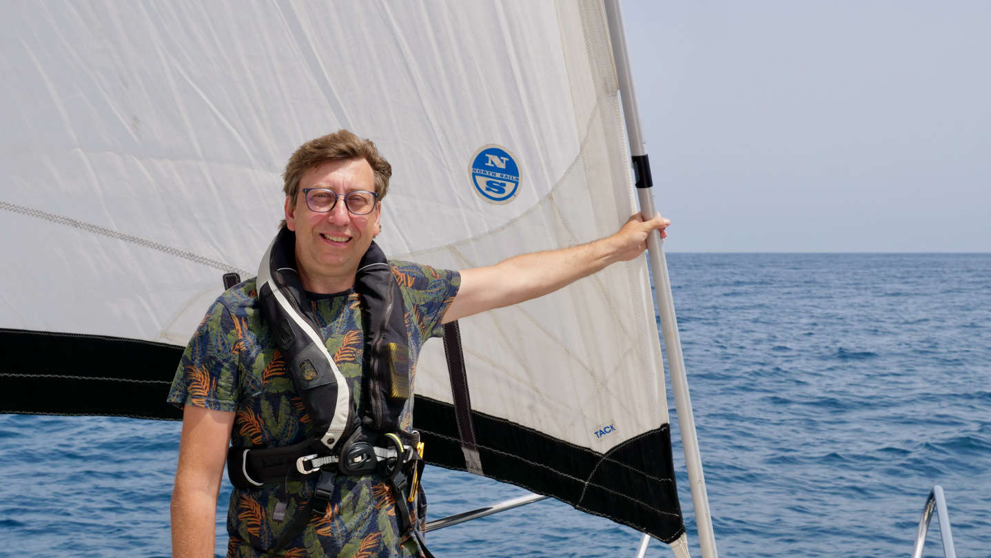 Andrus sailing on the Atlantic coast of Portugal
